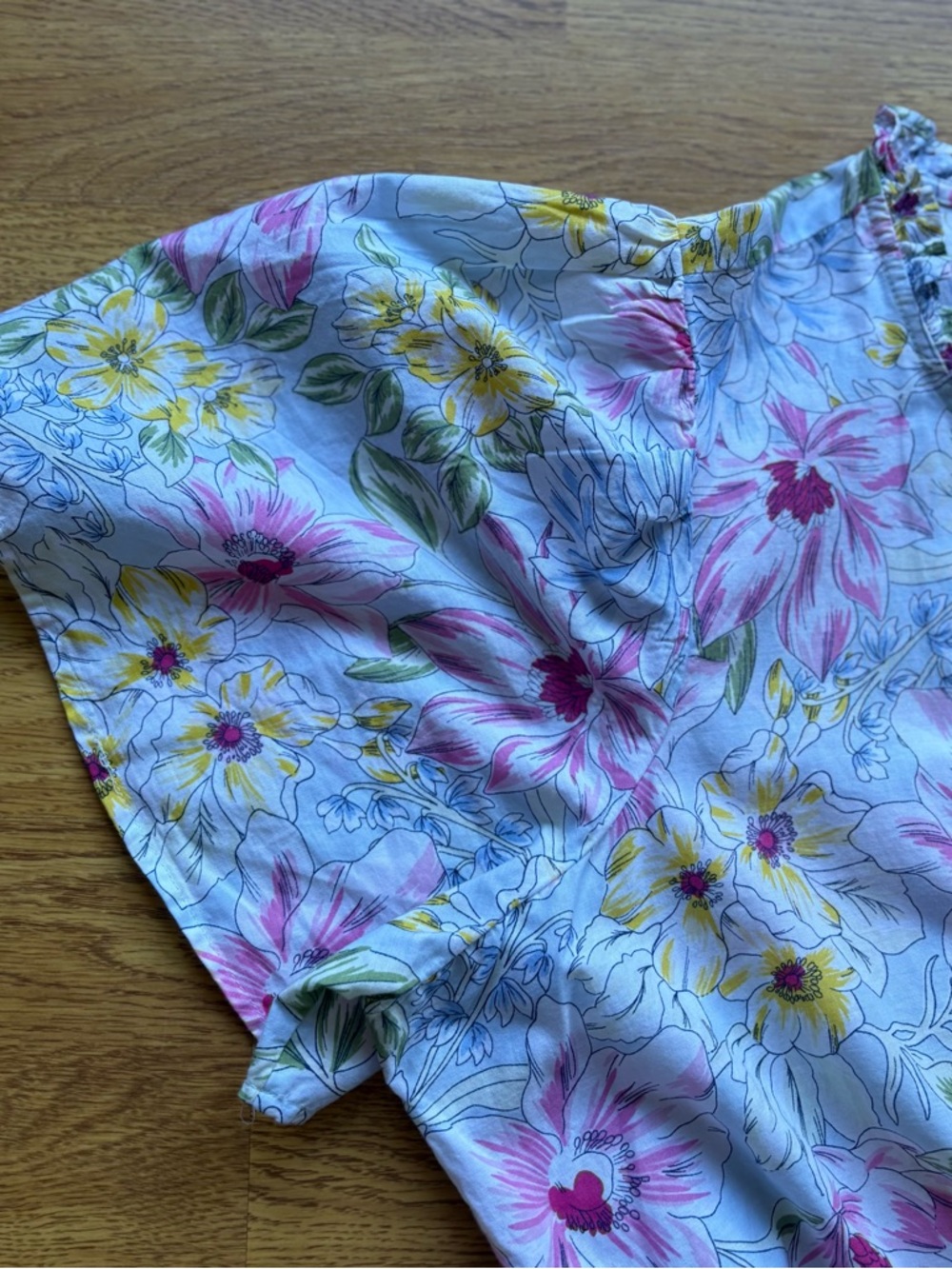 Crown & Ivy floral v neck tiered lightweight maxi dress Easter spring pastel XL - Picture 10 of 10